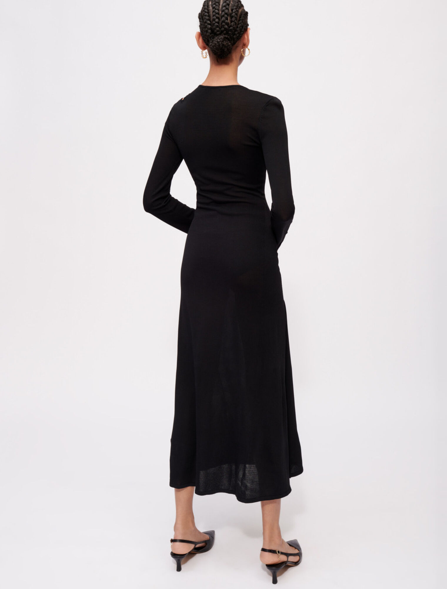 Abito in maglia stretch con aperture