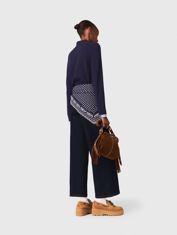 Cardigan polo dettagli amovibili