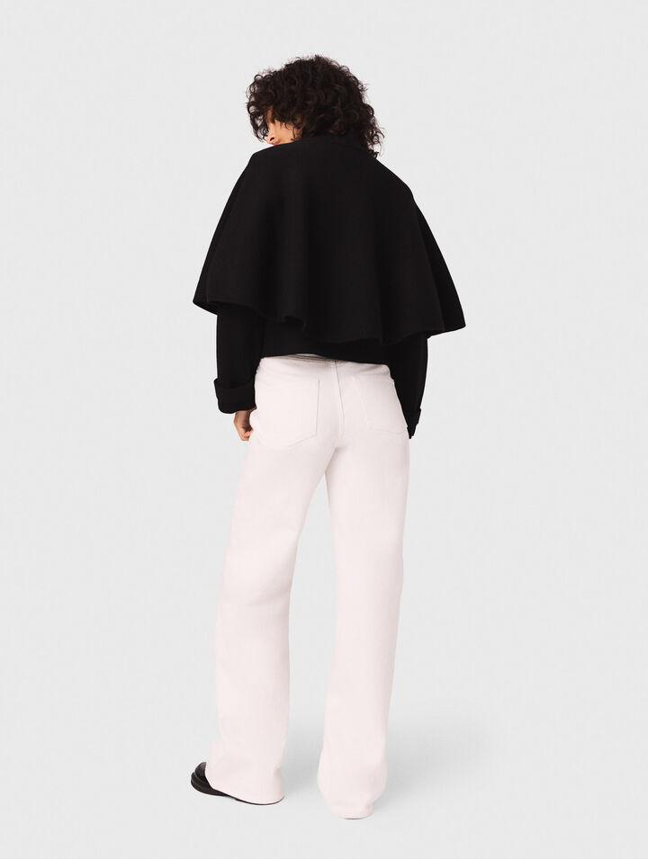 Cardigan effetto mantella