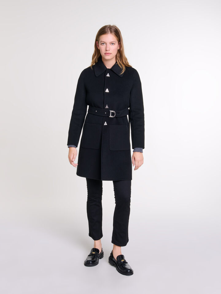 Cappotto midi con cintura