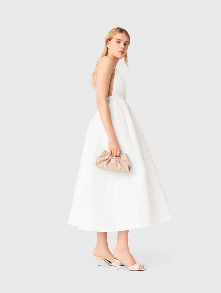 Abito lungo in taffet&agrave; gioiello