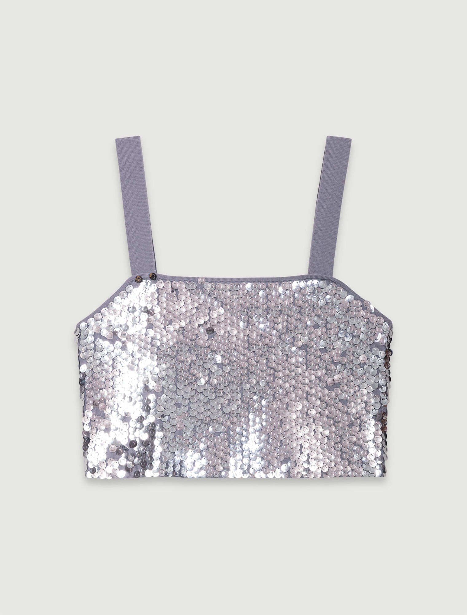 Top in maglia glitterata