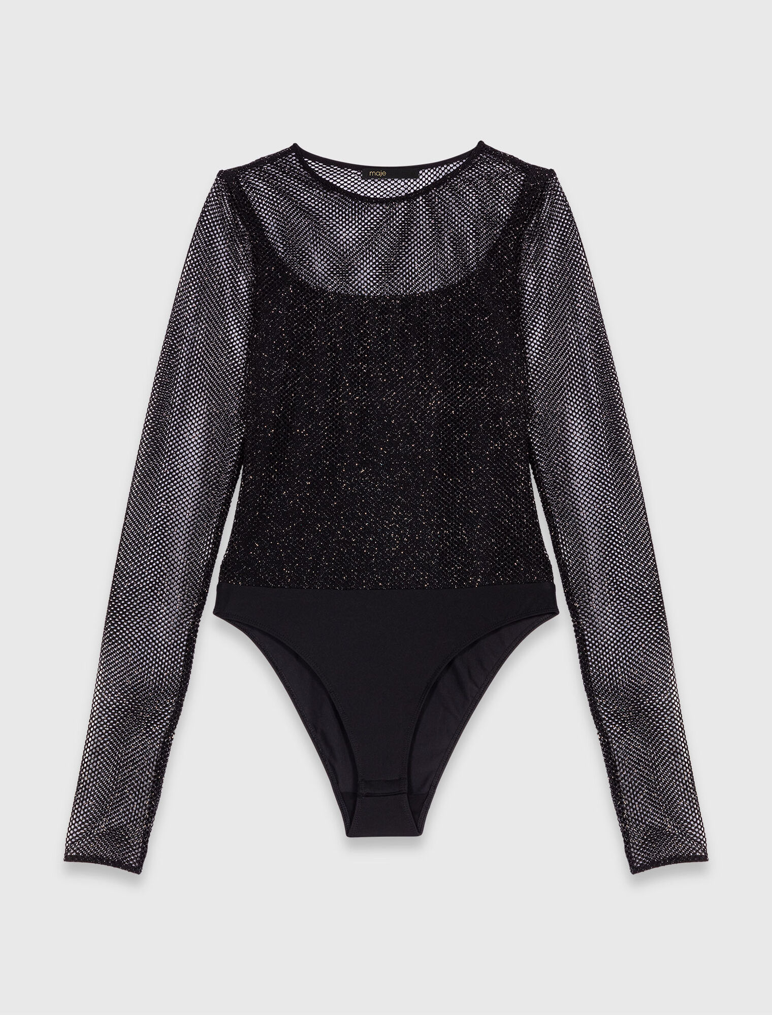 Top in jersey con strass
