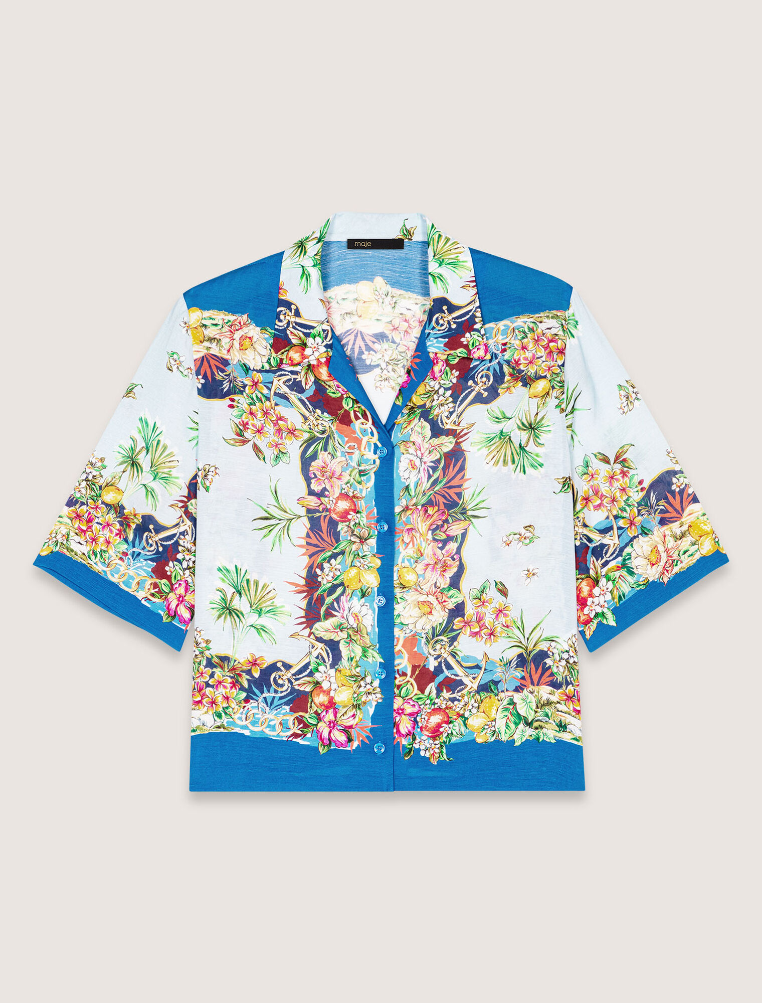 Camicia corta con stampa