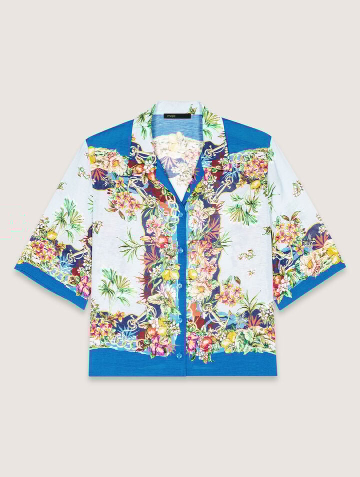 Camicia corta con stampa