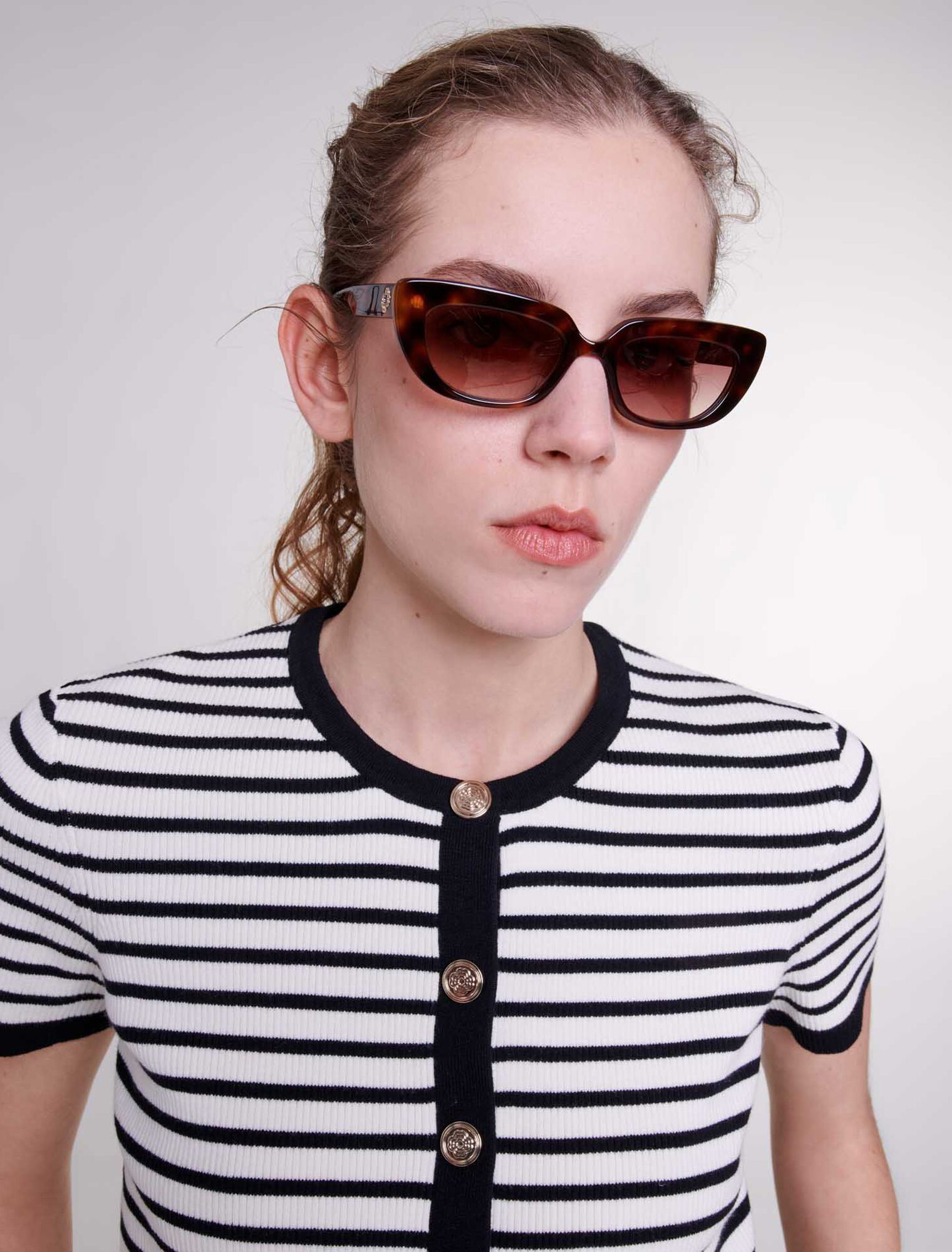 Occhiali sottili cat eye in acetato