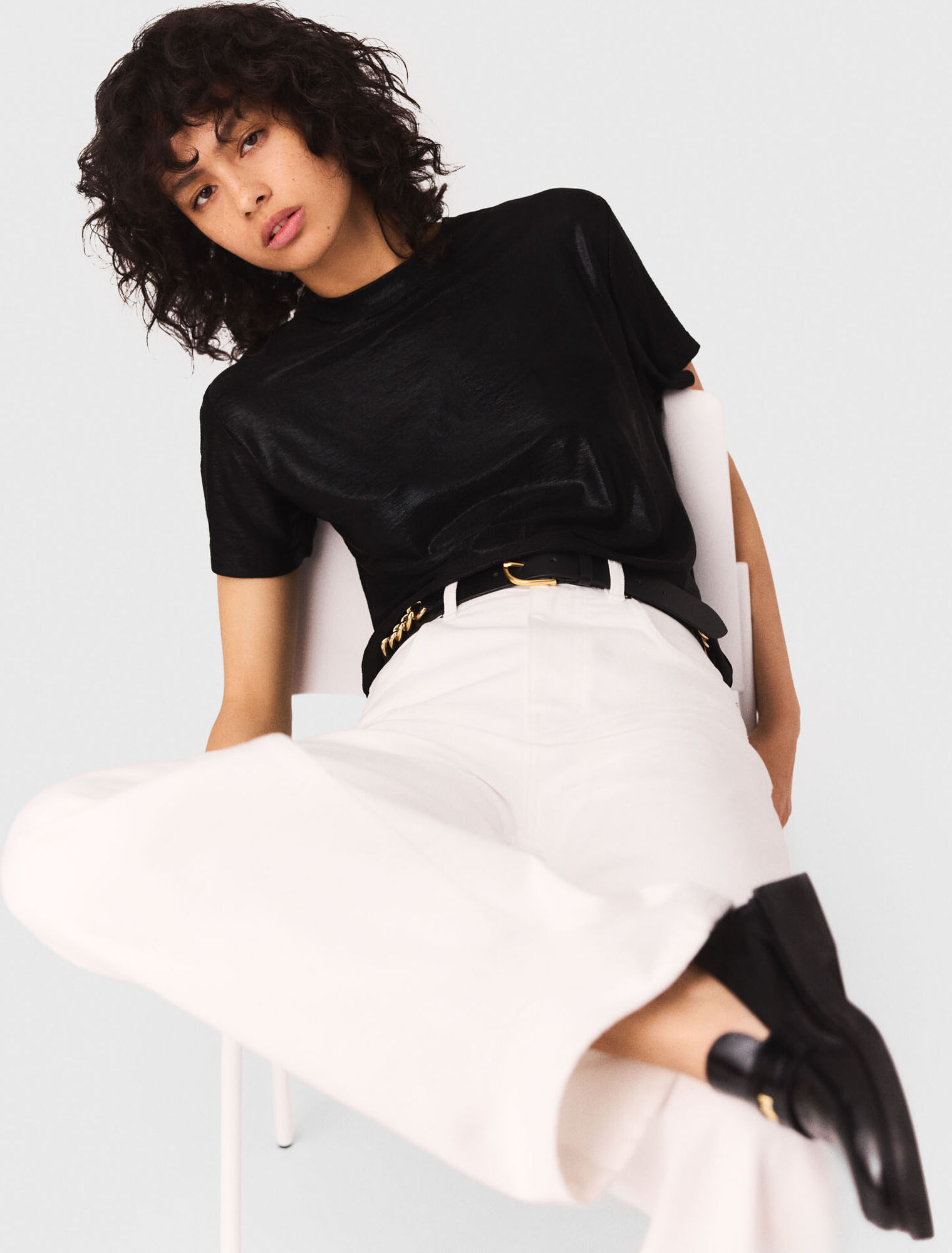 T-shirt in lamé
