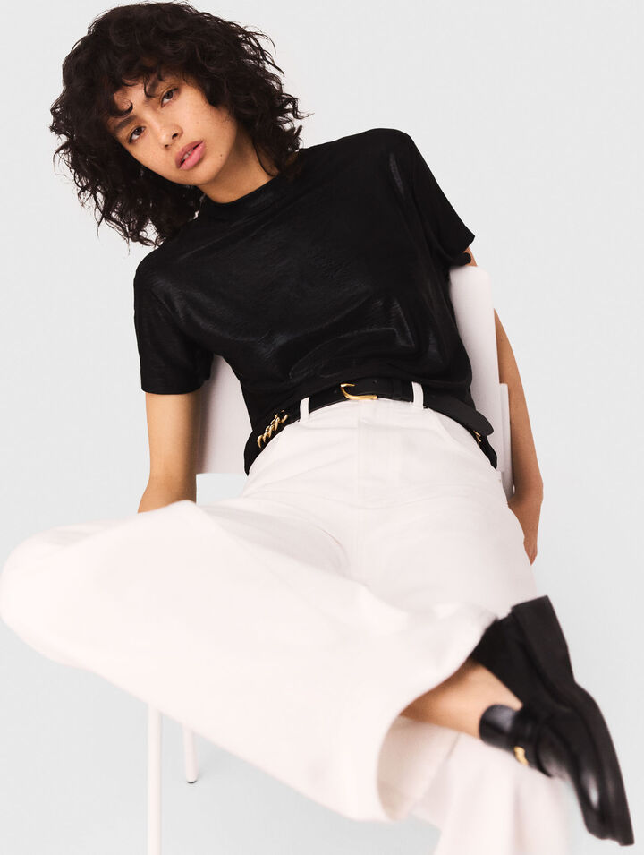 T-shirt in lamé