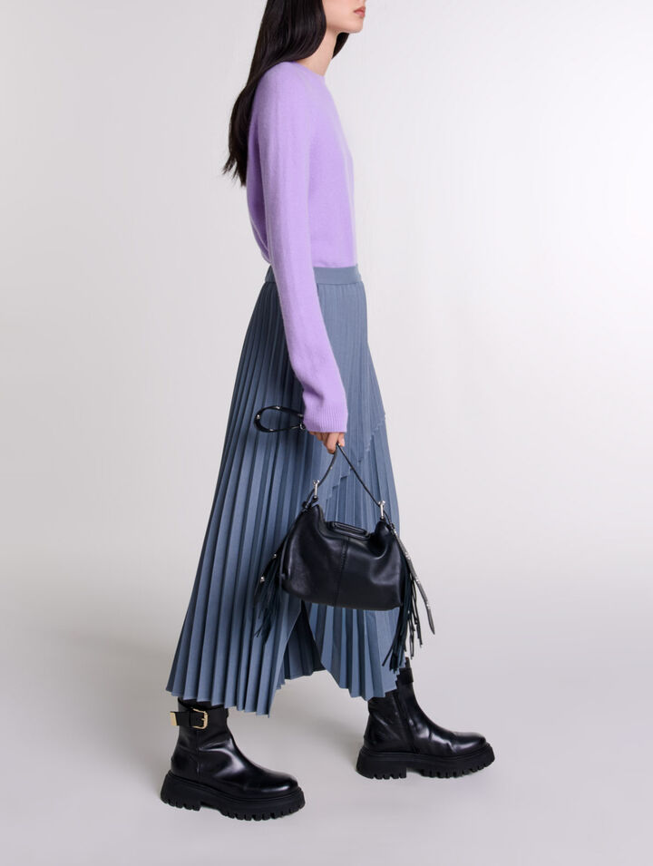 Gonna plissettata asimmetrica