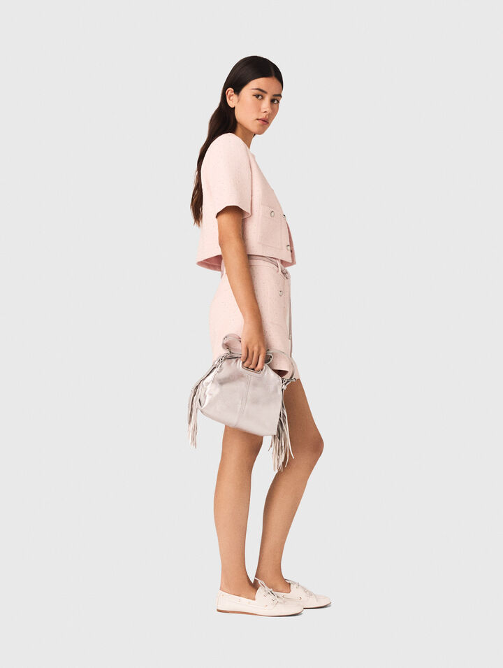 Giacca a maniche corte in tweed