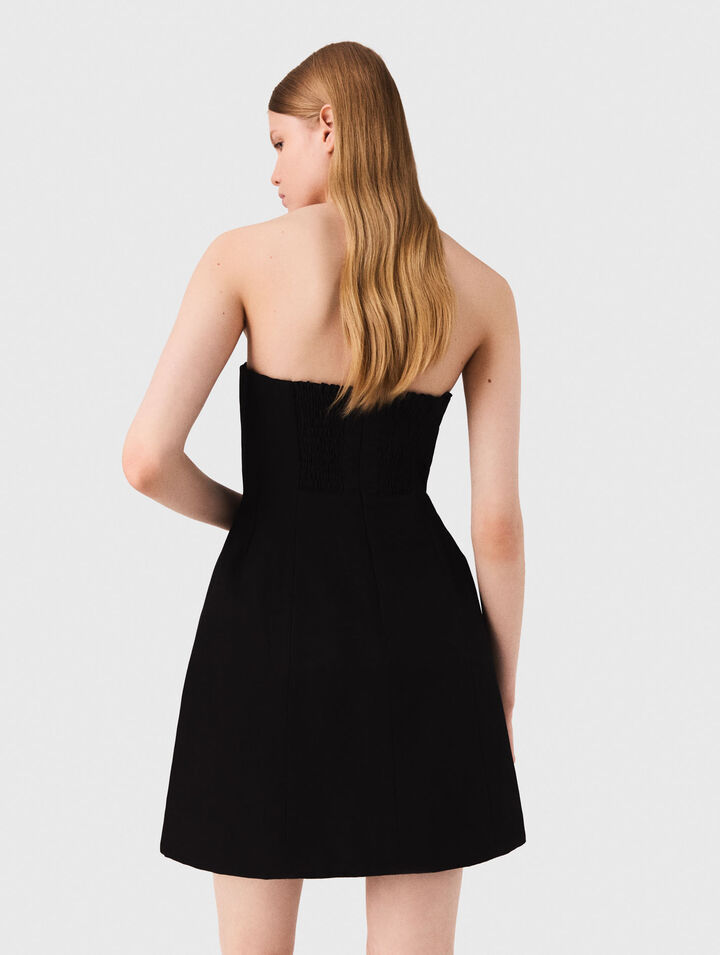Abito bustier corto in lino