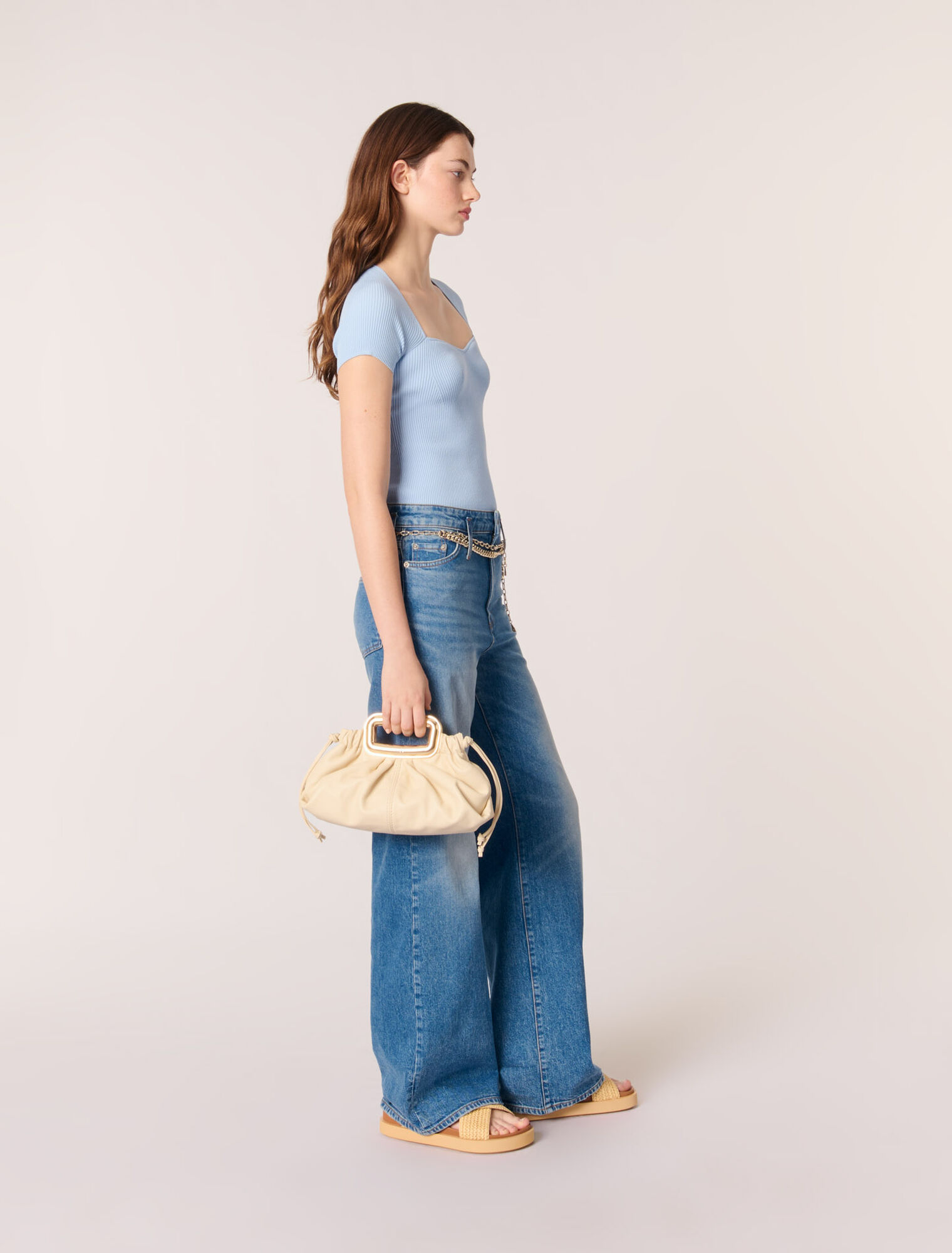 Top in maglia a coste