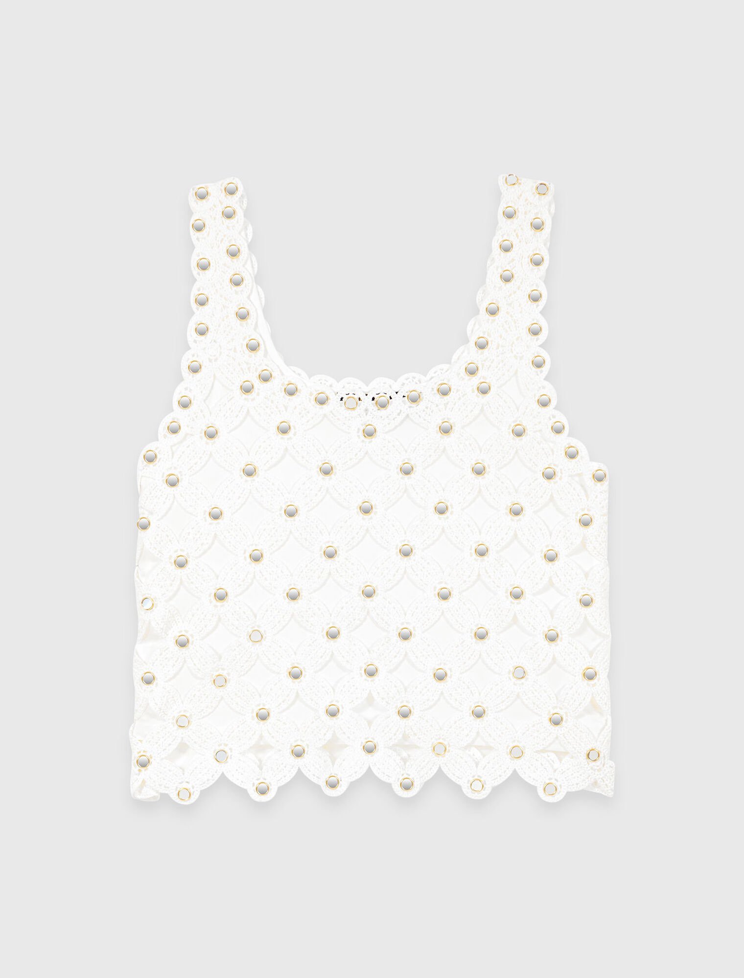 Top in crochet con specchietti