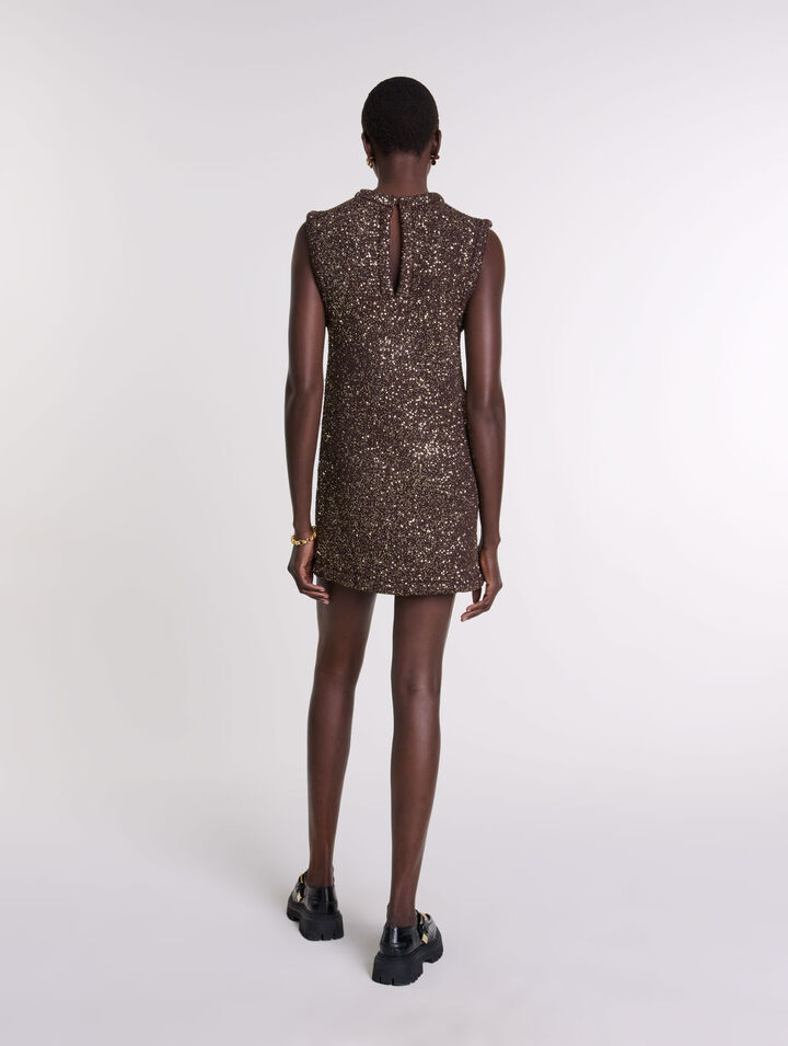Abito corto glitterato
