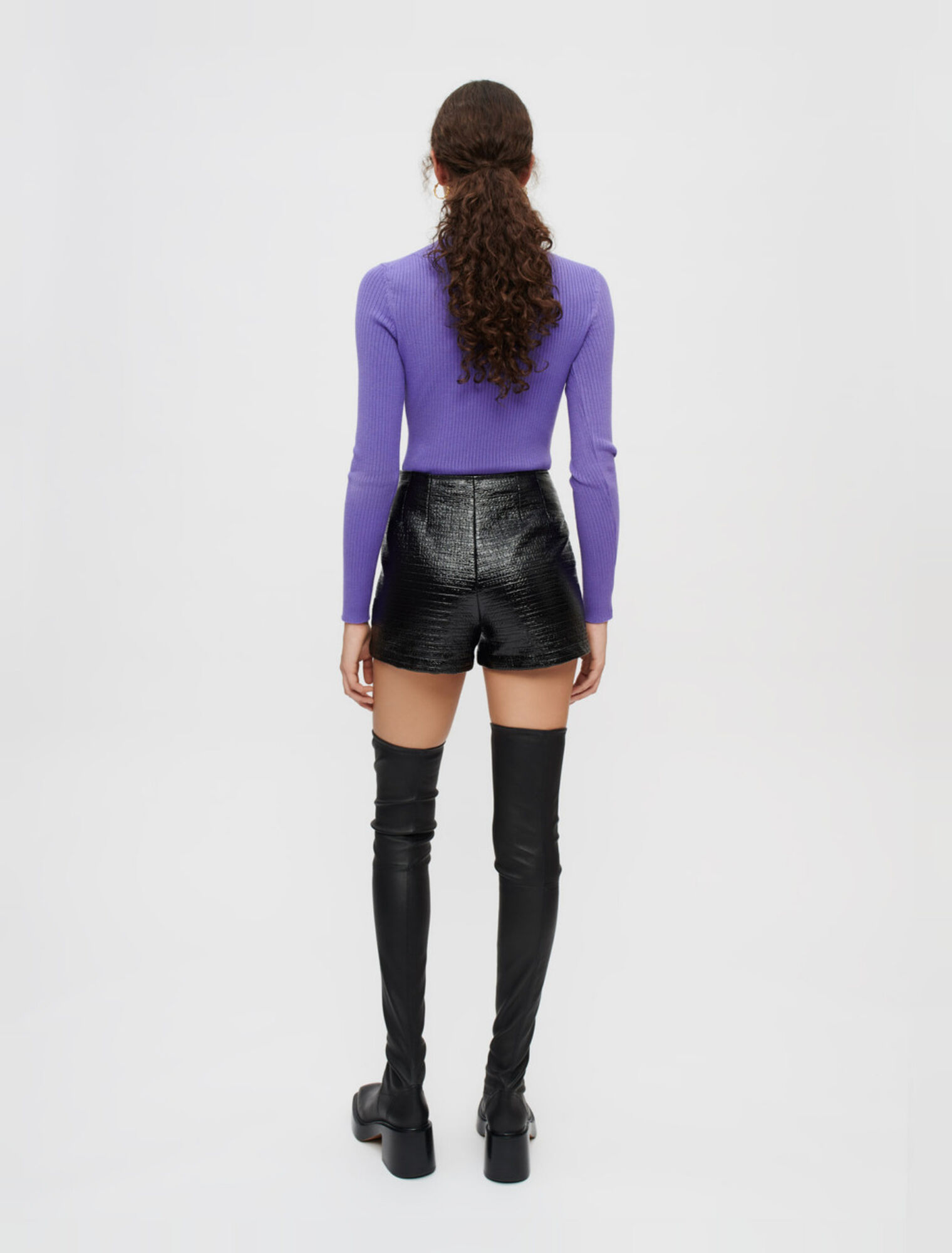Pantaloni in vinile e tweed