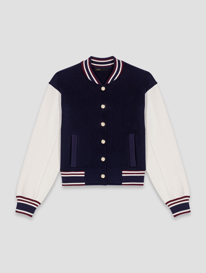 Bomber in tessuto misto