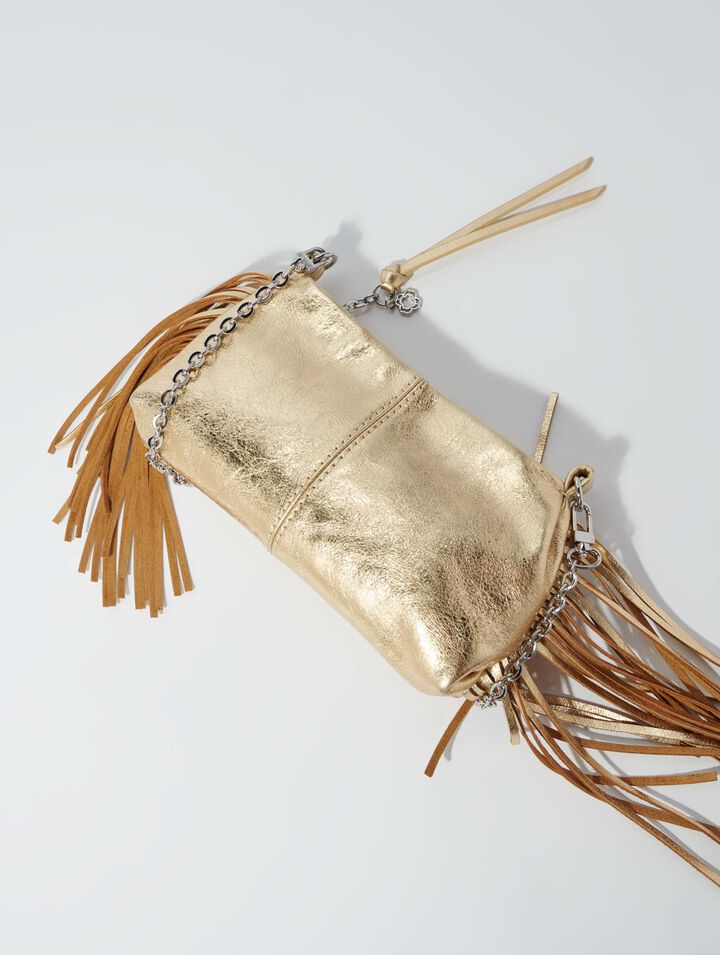 Pochette Miss M pouch pelle metallo