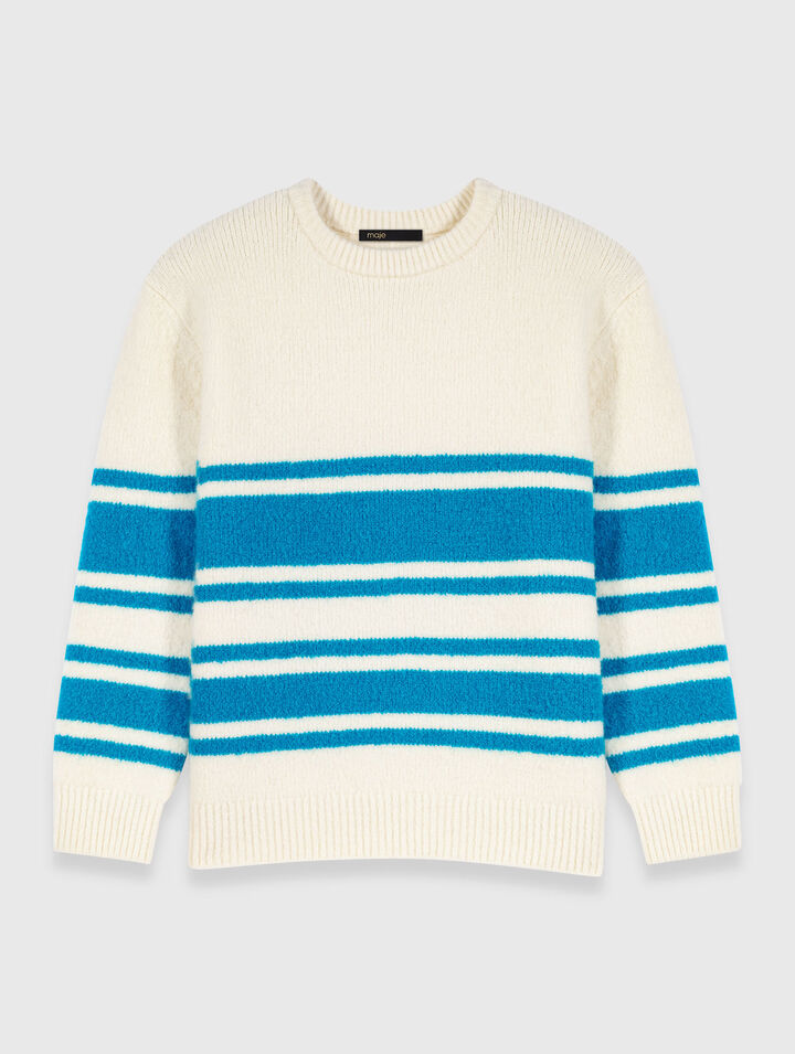 Maglione ampio in lana mélange