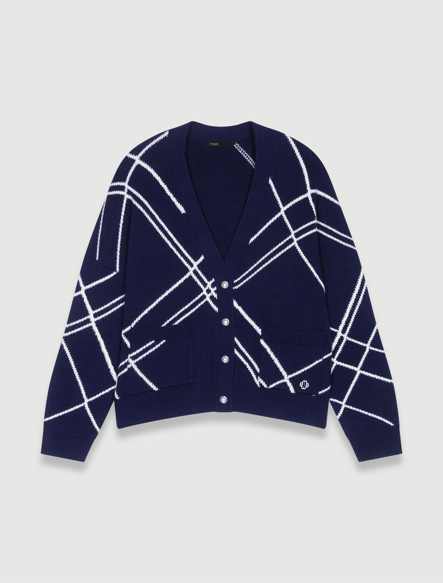 Cardigan in maglia a righe