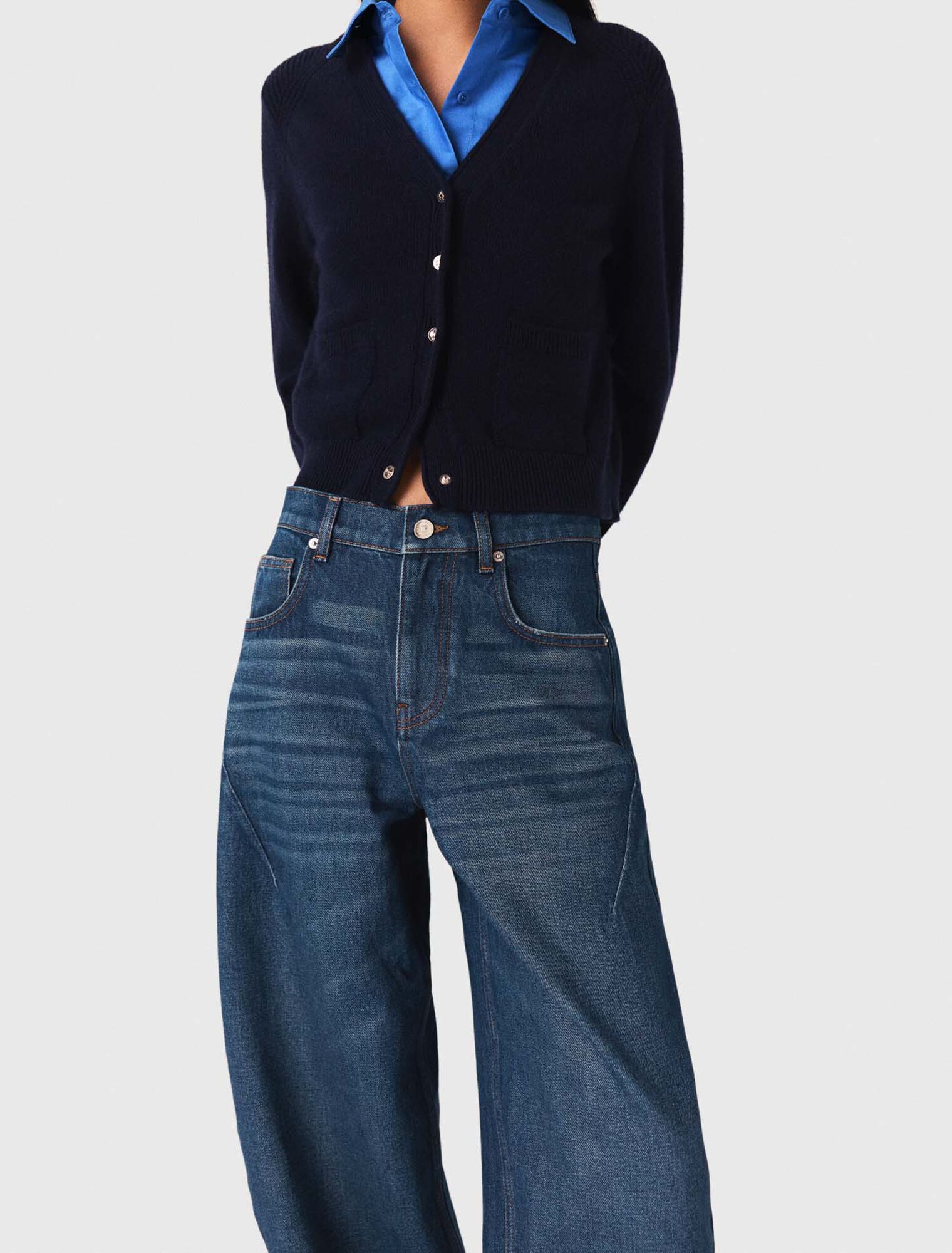 Jeans a palloncino con martingala