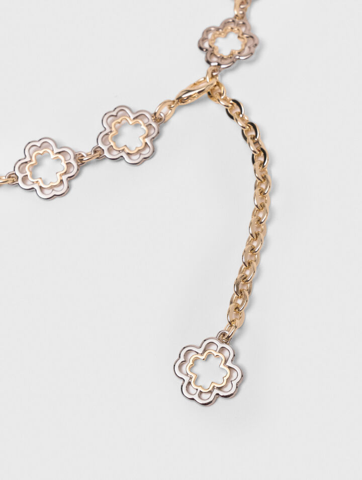 Cintura a catena Clover bicolore