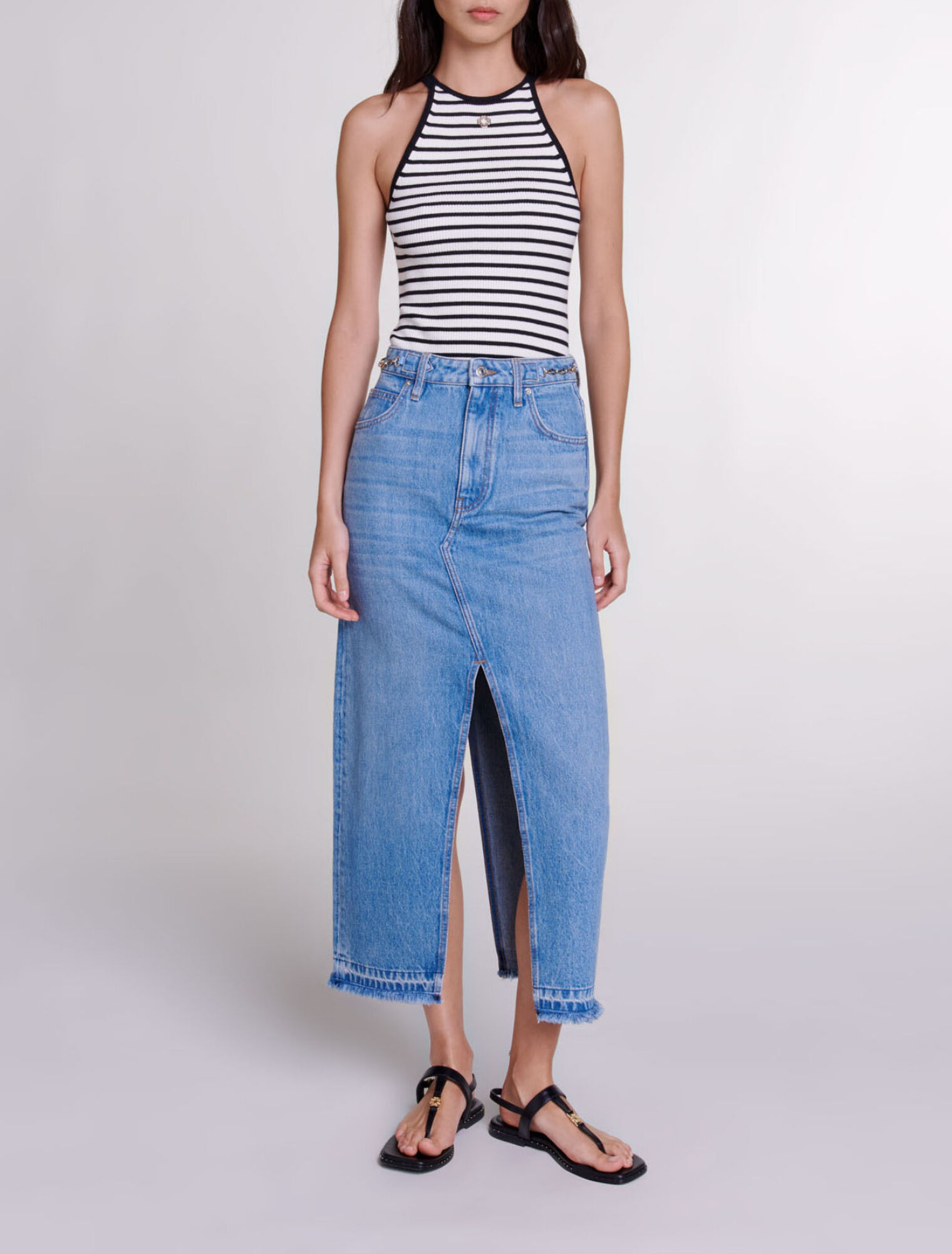 Gonna lunga in denim