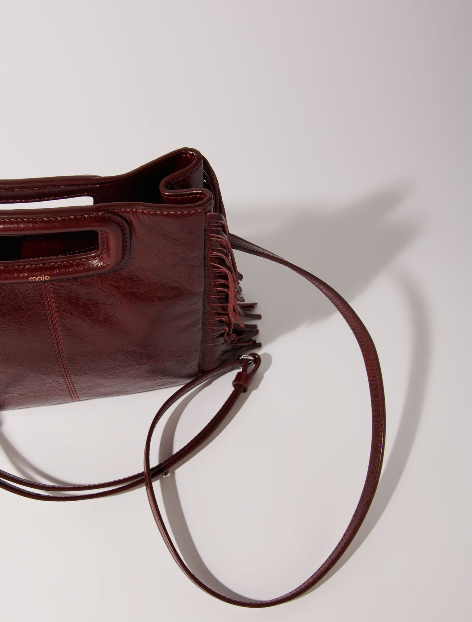 Borsa M in pelle craquelé