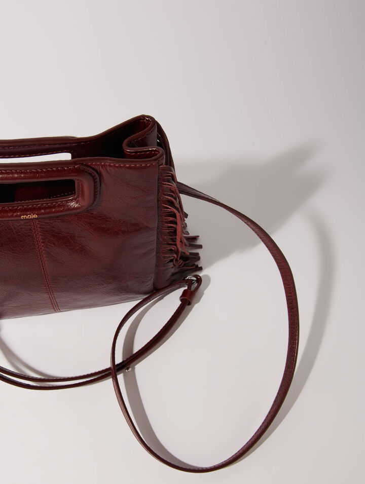 Borsa M in pelle craquelé