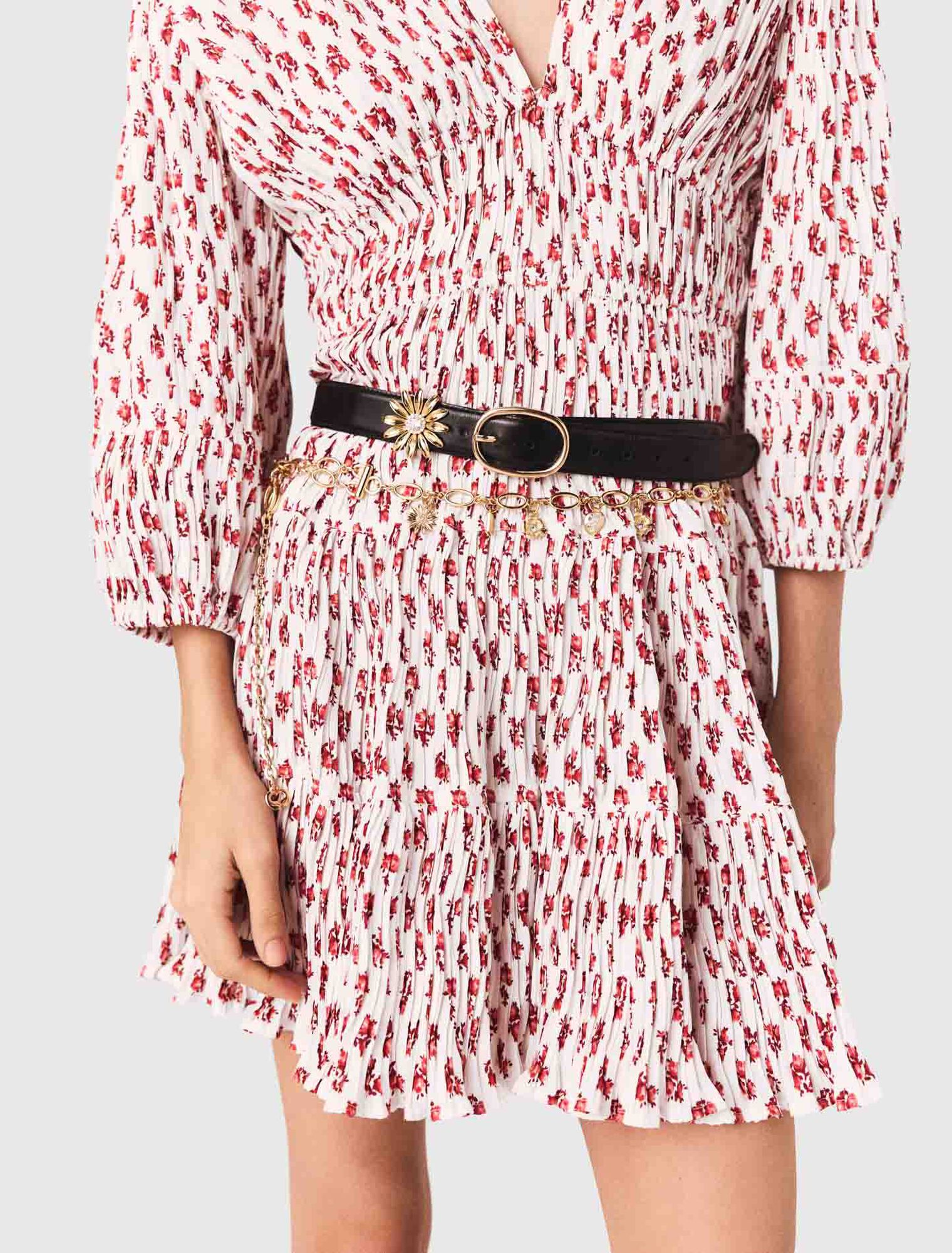 Cintura pelle con bijou rimovibile