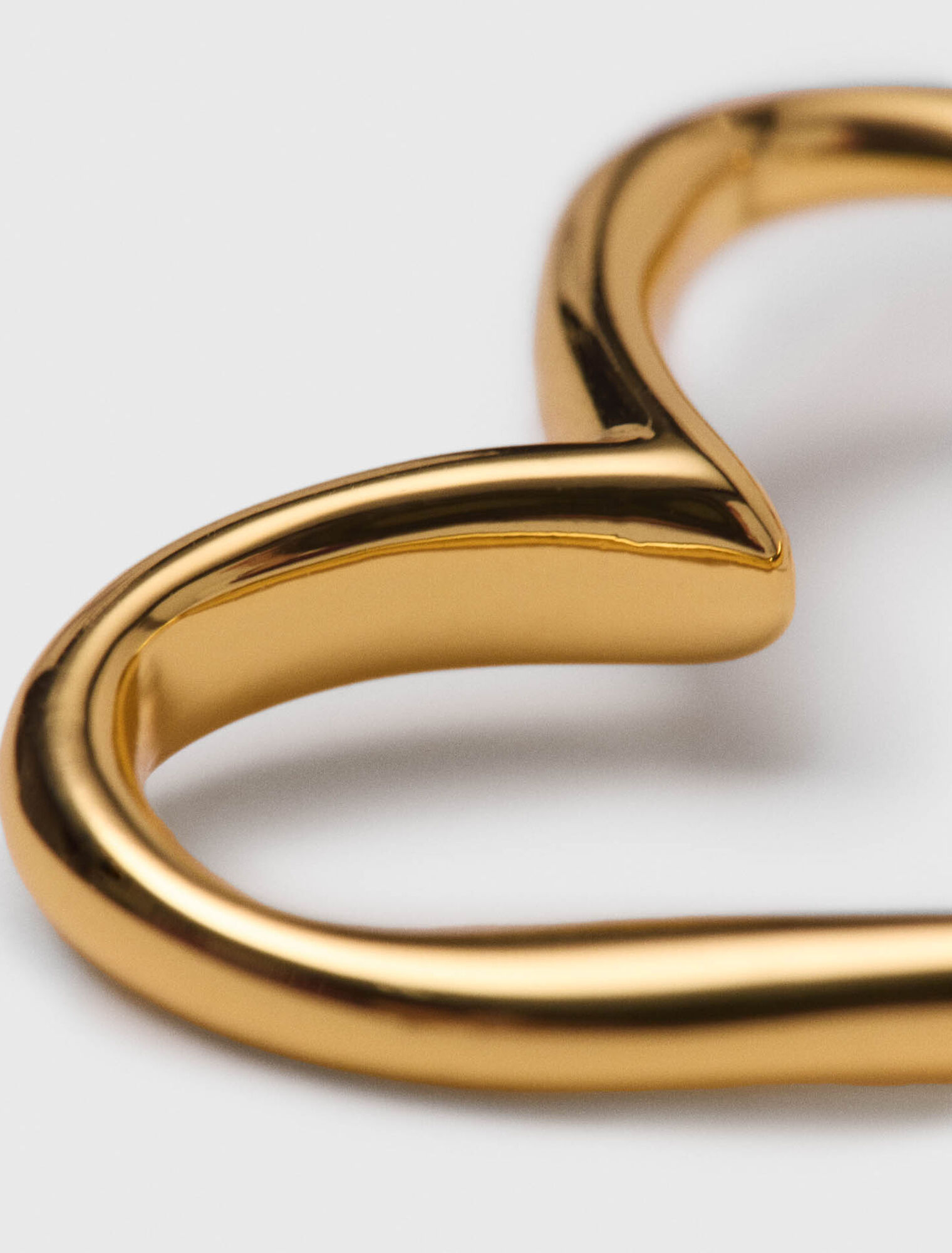 Cerchi cuore in ottone dorato