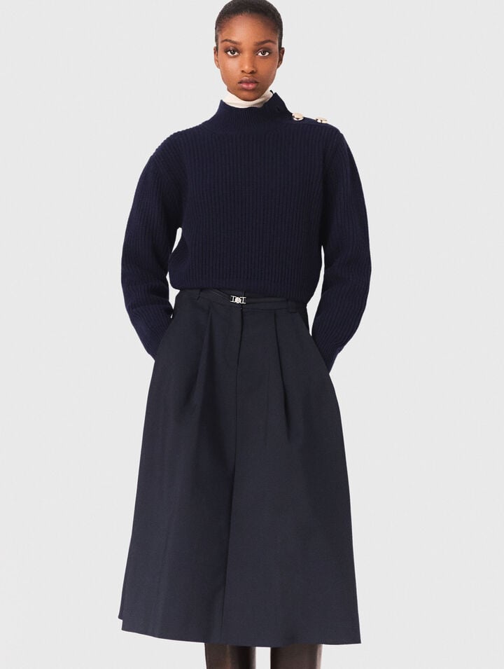 Maglione in lana a collo alto