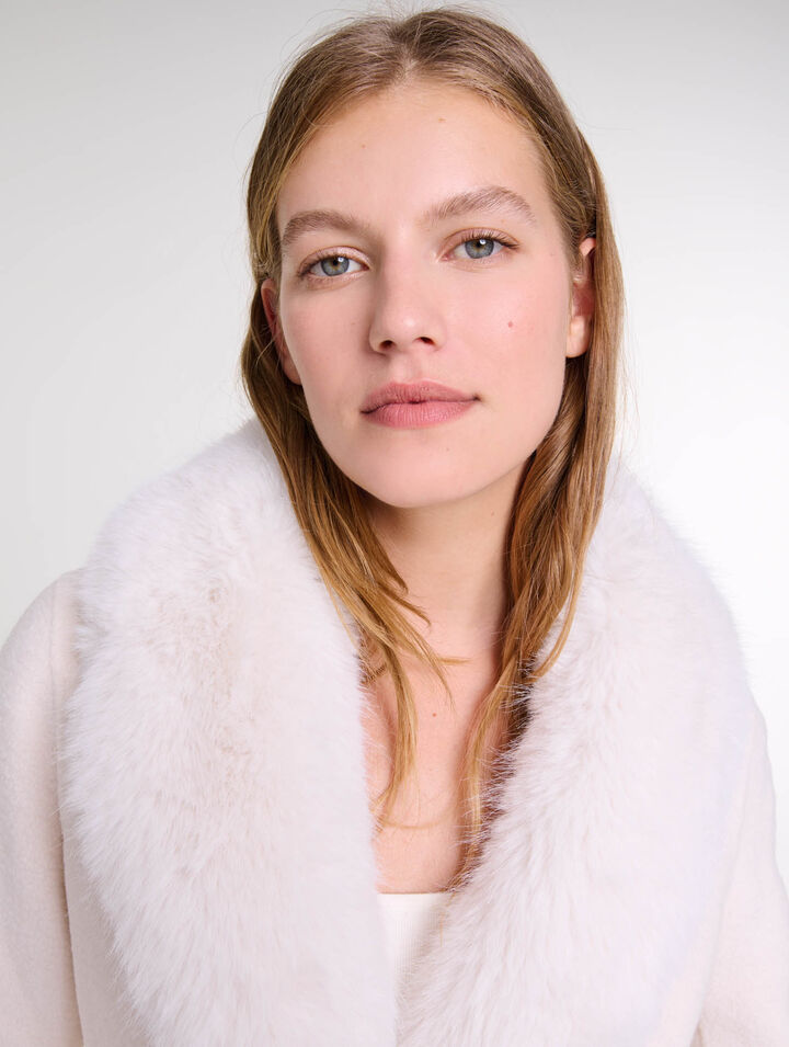 Cappotto lungo in ecopelliccia