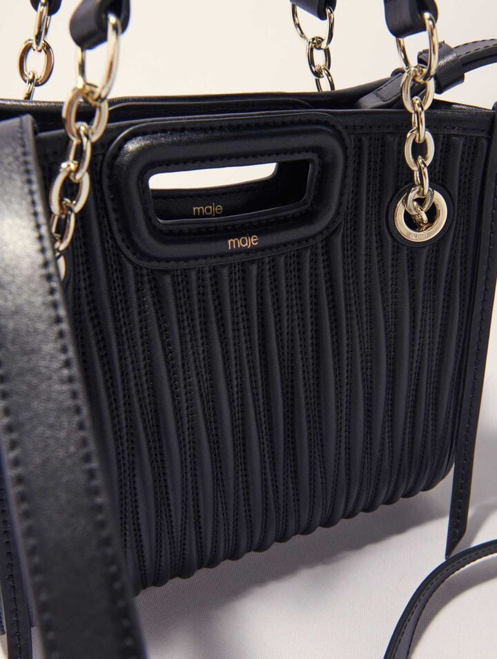 Mini borsa tote in pelle trapuntata