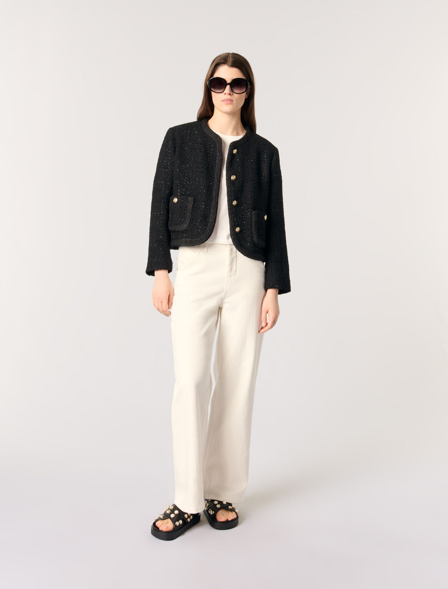 Giacca corta in tweed