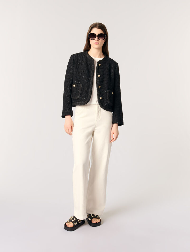 Giacca corta in tweed