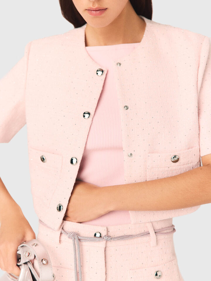 Giacca a maniche corte in tweed