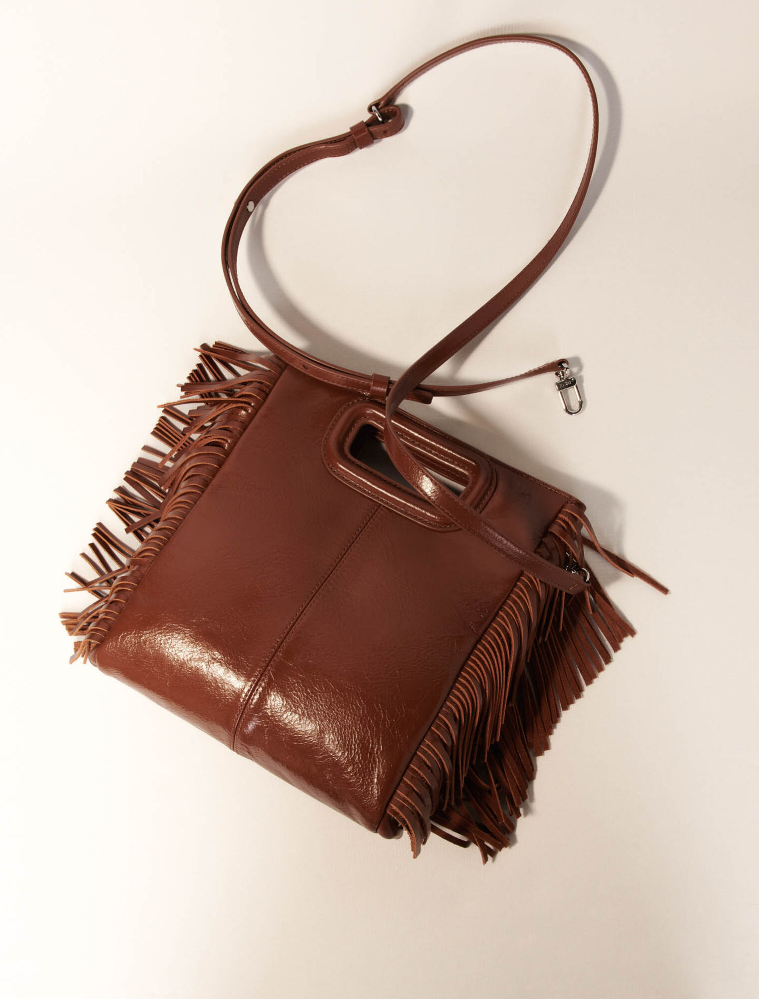 Borsa M in pelle craquelé