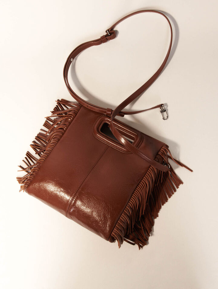 Borsa M in pelle craquelé