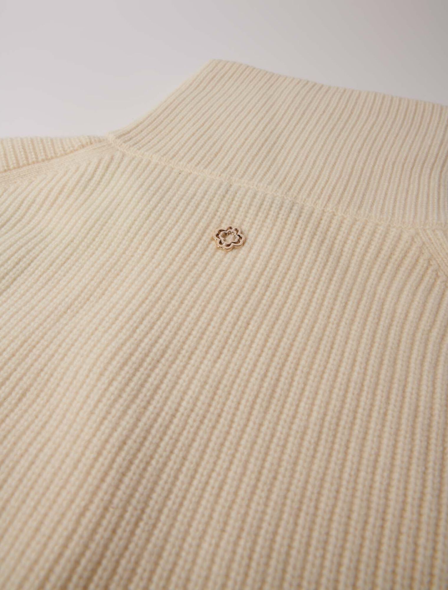 Collo con zip in lana e cashmere