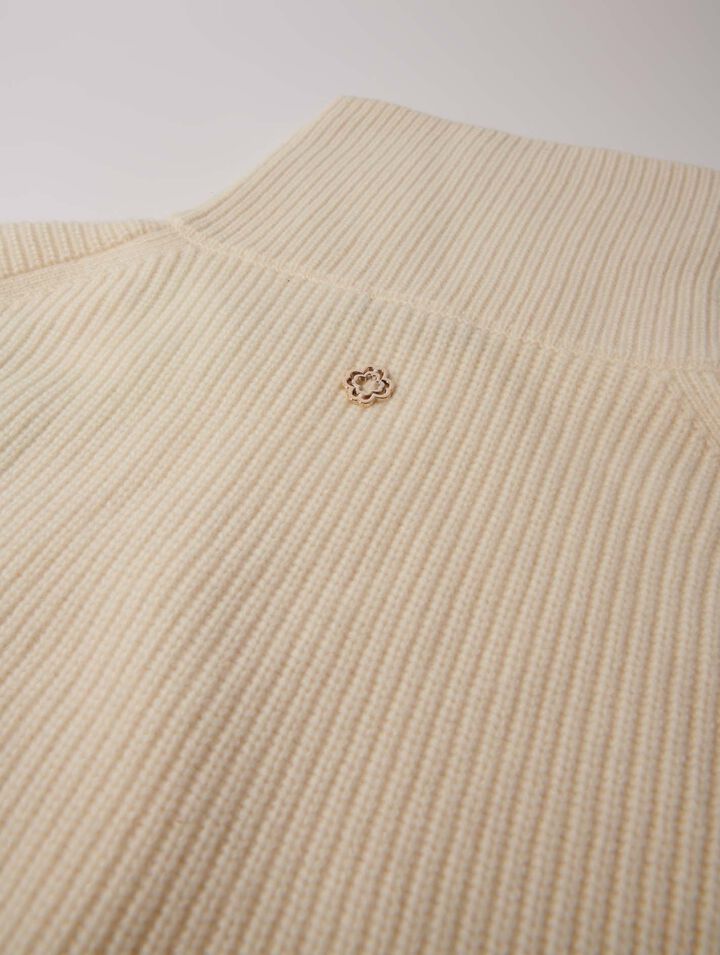 Collo con zip in lana e cashmere