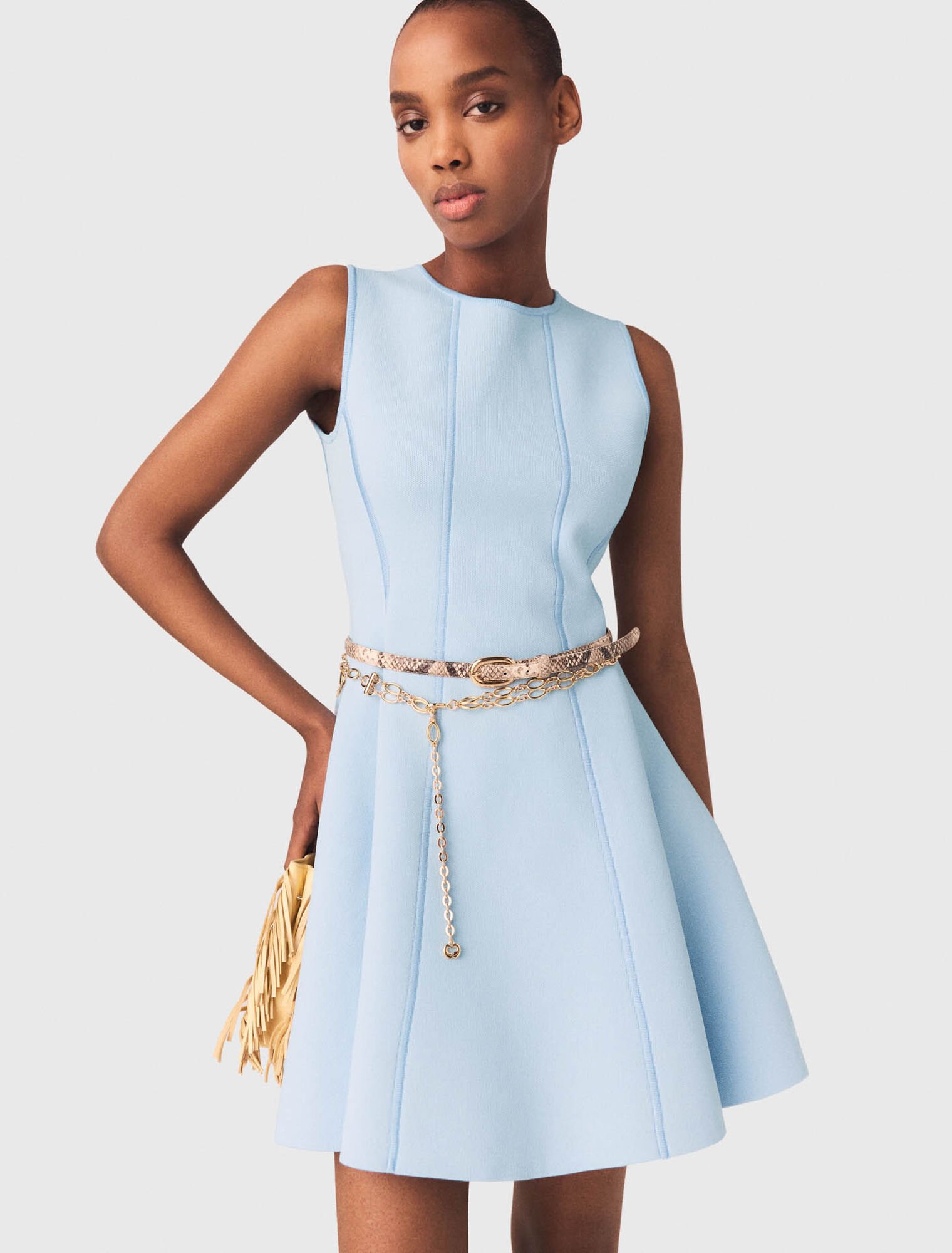 Abito skater con fiocchi gioiello