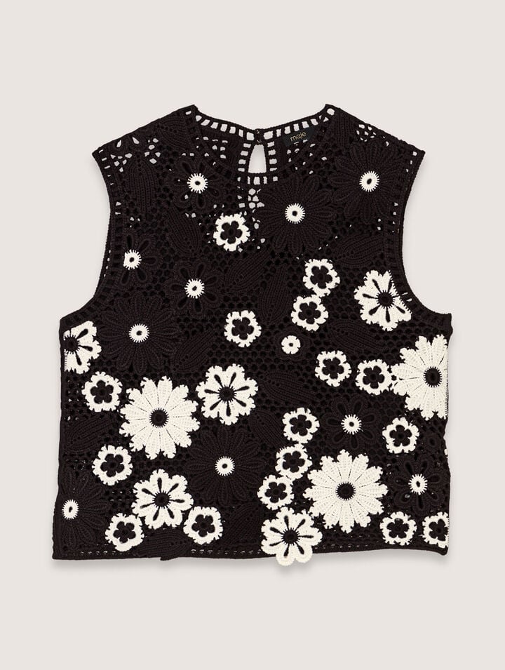 Top in crochet floreale