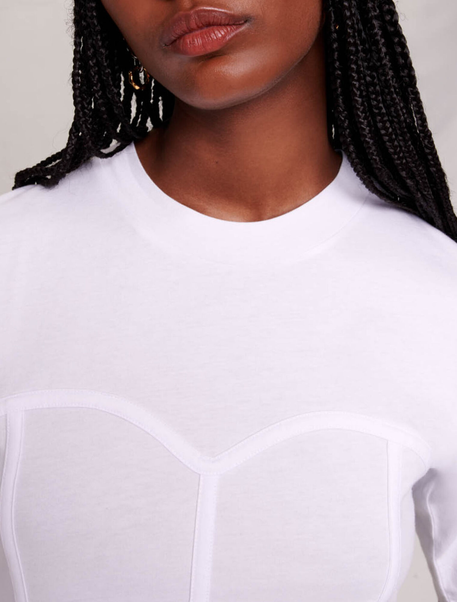 T-shirt effetto bustier