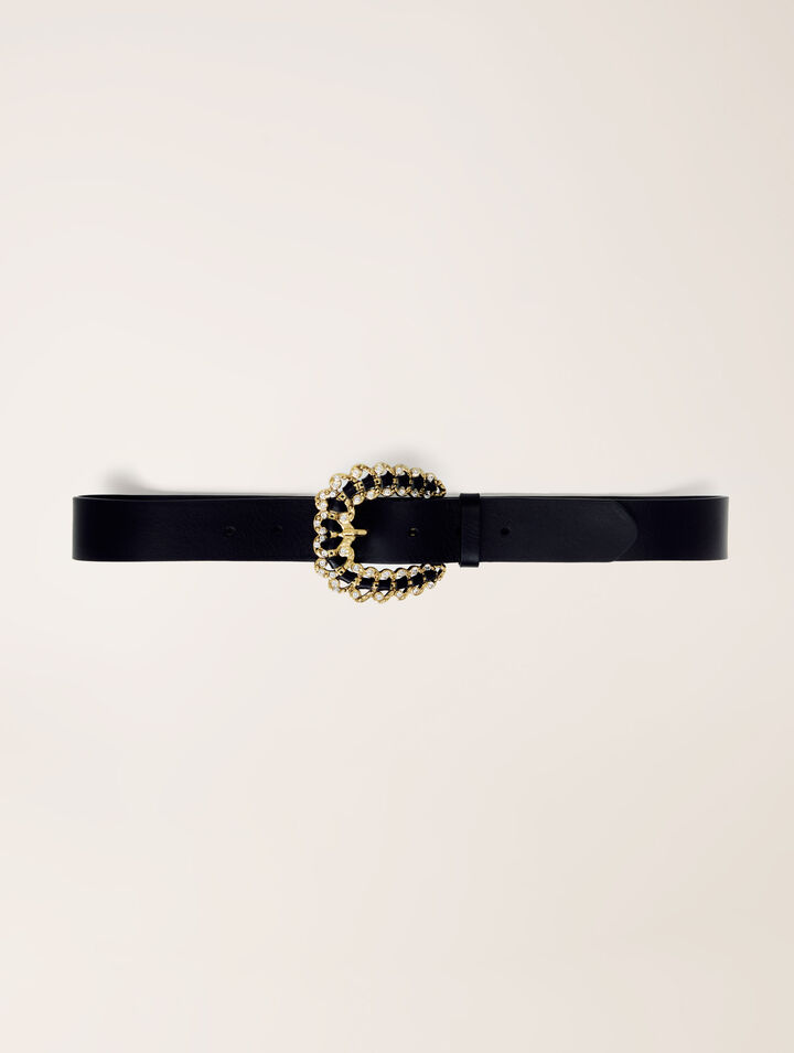 Cintura con fibbia in strass