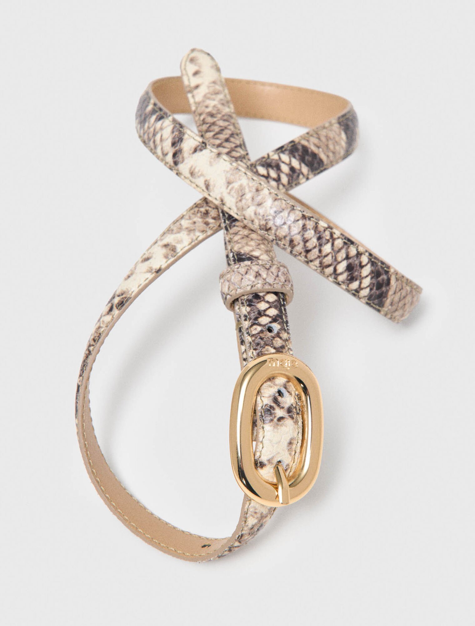 Cintura fine in pelle pitonata