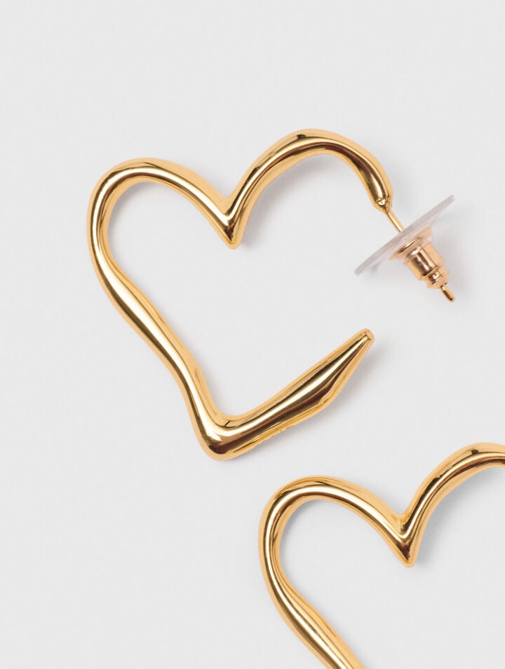 Cerchi cuore in ottone dorato