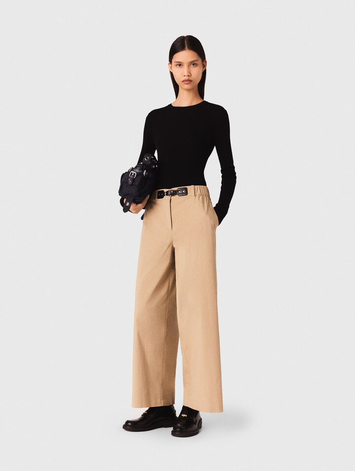 Pantaloni larghi in cotone