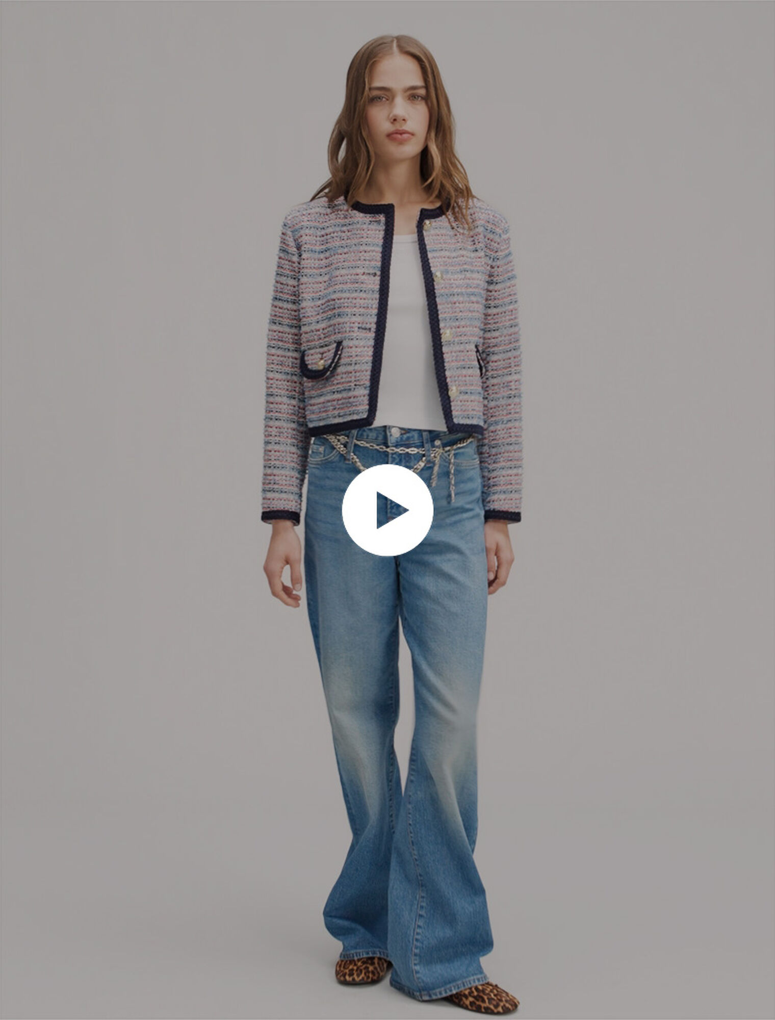 Giacca corta in tweed