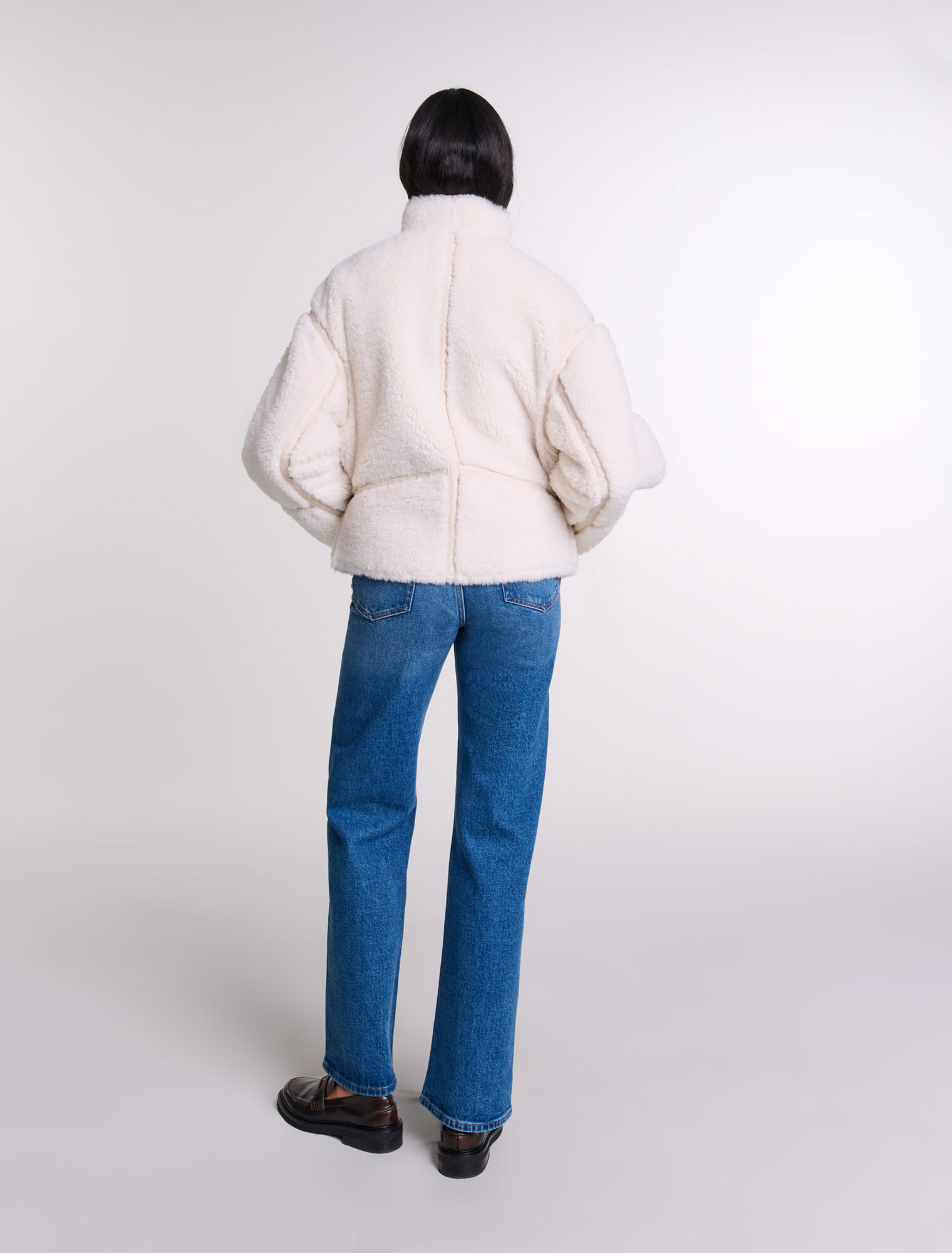 Cappotto corto in ecopelliccia