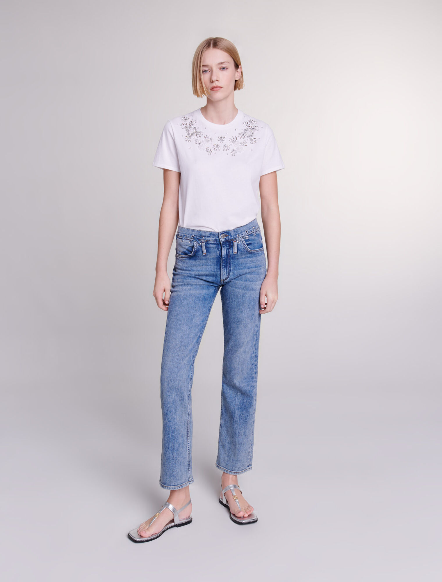 T-shirt arricchita da strass
